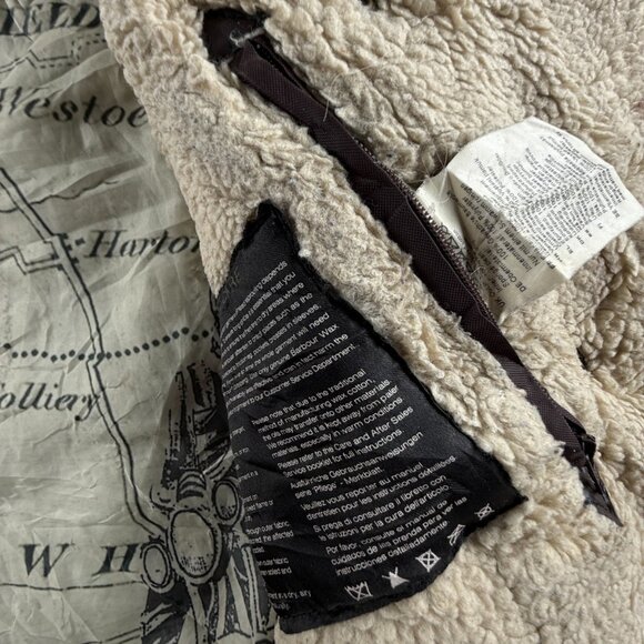 Barbour International MATLOCK Brown Size 6 Waxed Jacket Women Fleece Inside - Picture 14 of 16